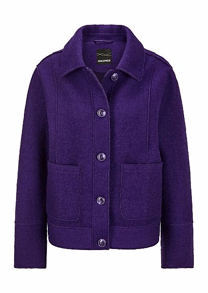 GOLDNER Kurzjacke "Elegante Wolljacke mit Hemdkragen" offene Kantenverarbei günstig online kaufen