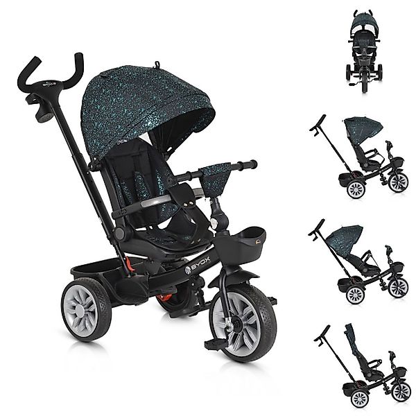 Byox Dreirad Tricycle Space 3 in 1 Dreirad, Getränkehalter, Korb, Schiebegr günstig online kaufen