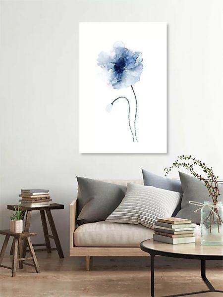 Poster / Leinwandbild - Blue Poppies No. 1 günstig online kaufen