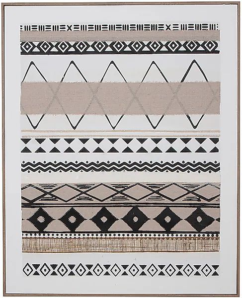 GILDE Bild mit Rahmen »Bild rechteckig Mwaki braun; schwarz; weiß H. 102 cm günstig online kaufen