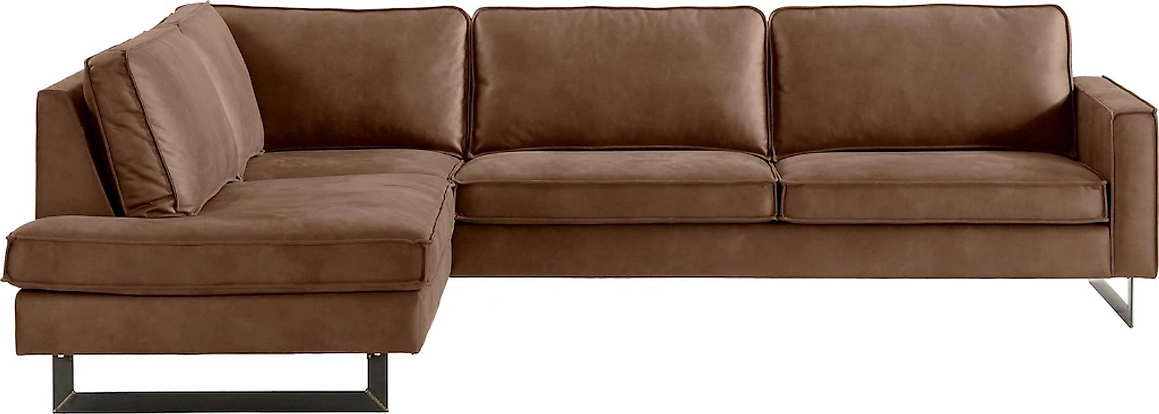 Places of Style Ecksofa "Pinto, 290 cm, Cord, Chenille, Lederoptik, Ottoman günstig online kaufen