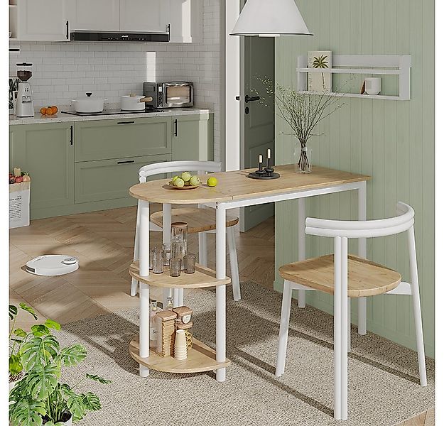 Vicco Esstisch Freetown, Goldkraft Eiche/Weiß, 110 x 50 cm mit offene Ablag günstig online kaufen