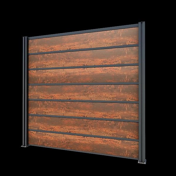 Gutta Sichtschutzzaun-Element Anthrazit 202 cm x 186 cm Schichtst. Rostopti günstig online kaufen