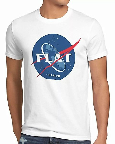 style3 Print-Shirt Herren T-Shirt Flat Earth fernrohr weltraum astronomie günstig online kaufen