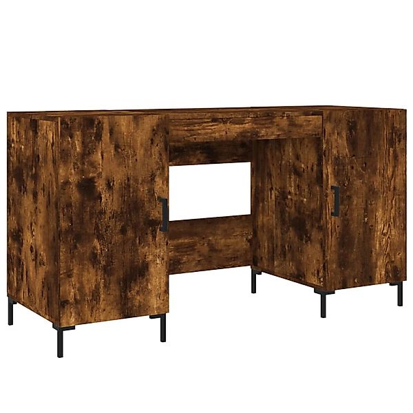 vidaXL Schreibtisch Räuchereiche 140x50x75 cm Holzwerkstoff 829553 günstig online kaufen