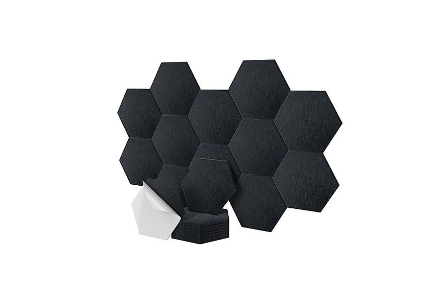 relaxdays Akustikplatte Hexagon Akustikplatten Set selbstklebend, (18-St), günstig online kaufen