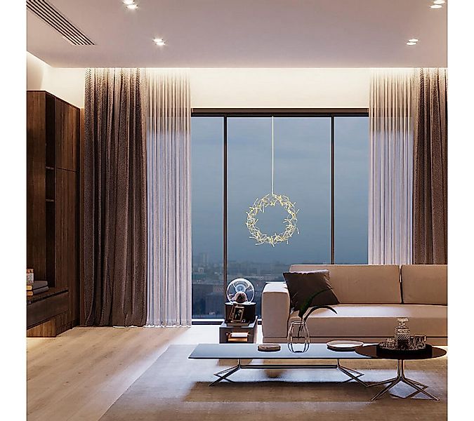 technik@all Dekokranz LED Lichtkranz 30cm 80 warmweiße LEDs, Draht Silber, günstig online kaufen