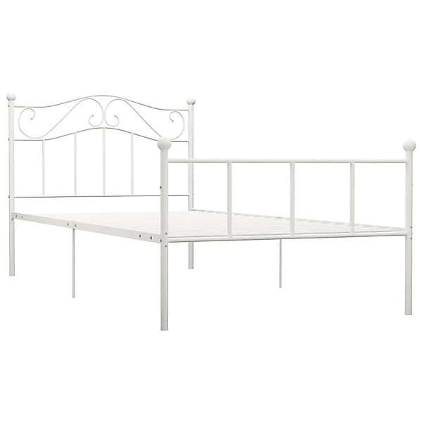 vidaXL Bettgestell Weiß Metall 90x200 cm618285 günstig online kaufen