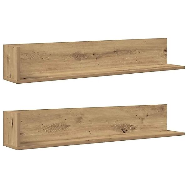 vidaXL Wandregale 2 Stk Artisan-Eiche 100x16,5x16,5 cm Holzwerkstoff 860048 günstig online kaufen