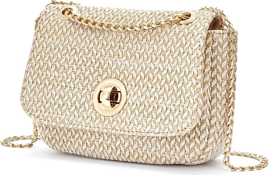 Vivance Umhängetasche Minibag, Handtasche, Henkeltasche, Bast-Optik, günstig online kaufen