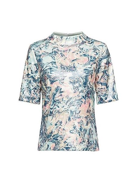Esprit Collection T-Shirt Gemustertes T-Shirt mit Pailletten (1-tlg) günstig online kaufen