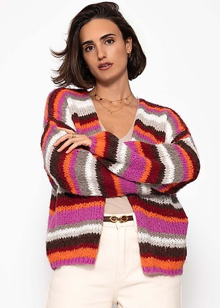 SASSYCLASSY Cardigan Gestreifte Strickjacke für Damen günstig online kaufen