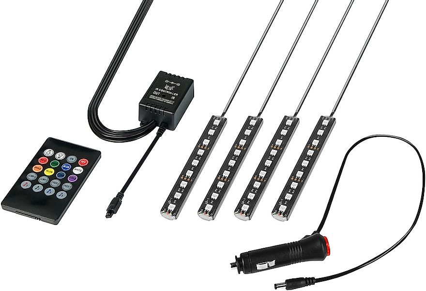 EUFAB LED Lichtleiste "LED Innenraumbeleuchtung 12V" 6 Stk. RGB günstig online kaufen