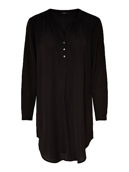 ONLY Einfarbiges Langarmhemd Damen Schwarz günstig online kaufen