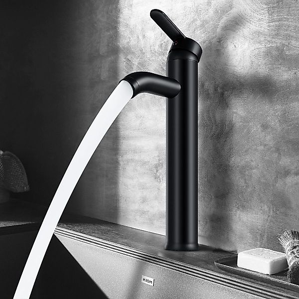 BVSOIVIA Küchenarmatur (Wasserhahn Badarmatur Matte Schwarz günstig online kaufen