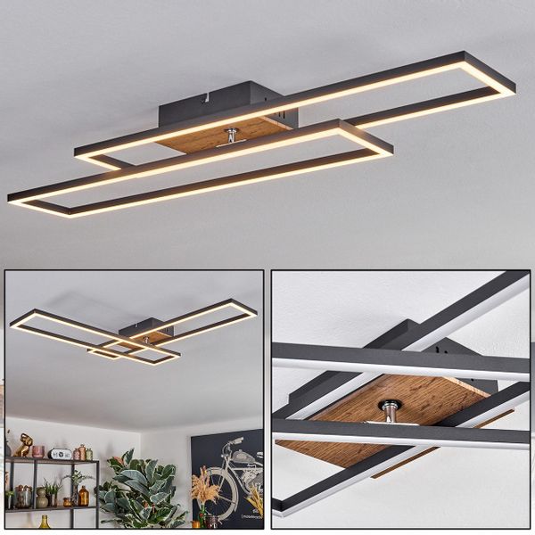 hofstein Deckenleuchte Deckenlampe aus Metall/MDF/Kunststoff in günstig online kaufen