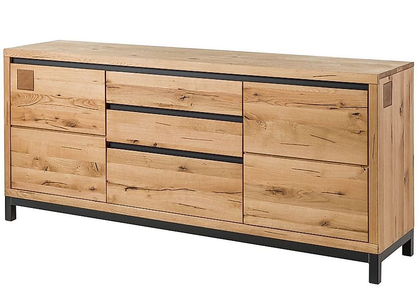 Massivmoebel24 Sideboard (Massivholz), Sideboard Wildeiche 190x45x85 natur günstig online kaufen