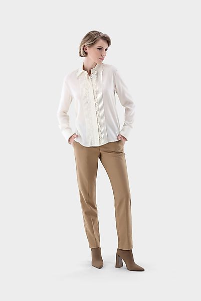 Hemdbluse boxy fit mit Rüschen günstig online kaufen