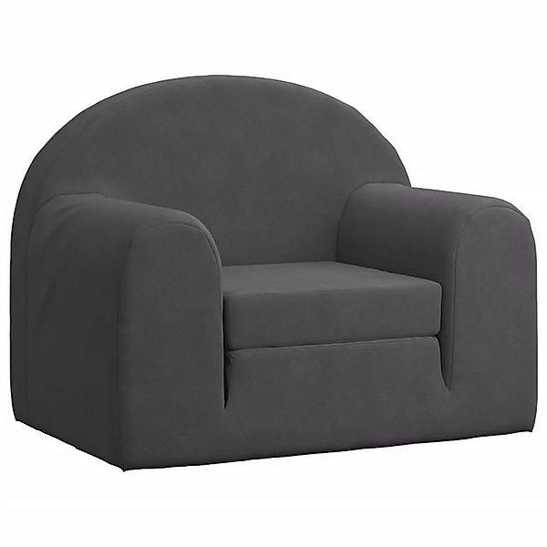 vidaXL Kindersofa, Schlafsofa für Kinder Anthrazit Weich Plüsch günstig online kaufen