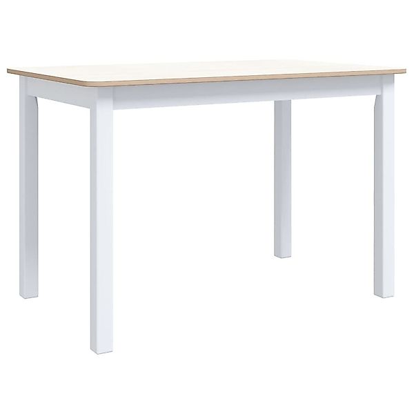 furnicato Esstisch Weiß und Braun 114x71x75 günstig online kaufen