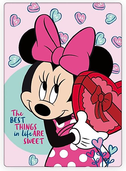 Wohndecke Disney Minnie Sweets Fleecedecke 100x140cm, günstig online kaufen