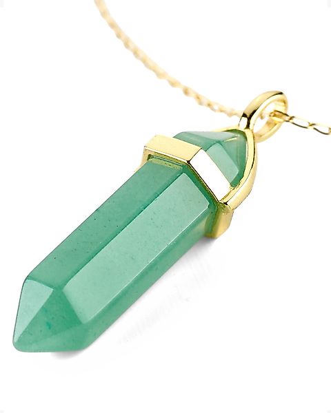 LAVISA Kette mit Anhänger Edelstein Halskette Obelisk gold Naturstein Krist günstig online kaufen