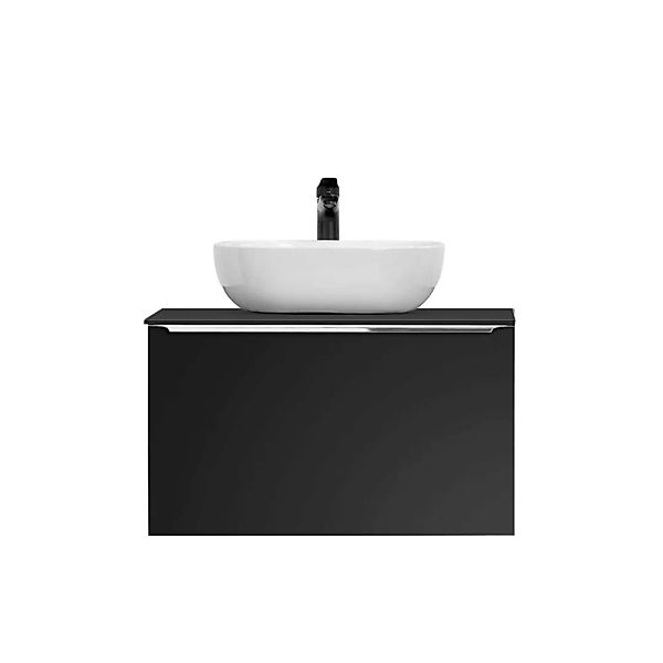 Waschtisch 80cm, matt schwarz, PUEBLA-56-BLACK günstig online kaufen