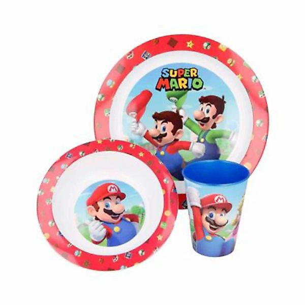Super Mario Kindergeschirr Set 3-teilig rot Kindergeschirrsets günstig online kaufen