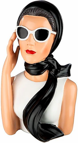 GILDE Dekofigur »Figur Frau Lady Audrey schwarz; weiß H. 27,5 cm« günstig online kaufen