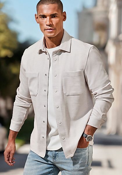 John Devin Hemdjacke ", Overshirt aus weicher Piqué-Qualität", Knopfleiste günstig online kaufen