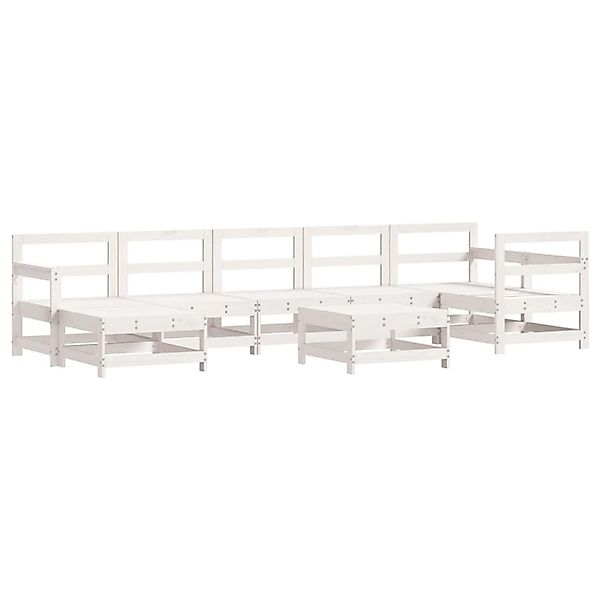 vidaXL 8-Tlg Garten-Lounge-Set Weiß Massivholz Kiefer 3186292 günstig online kaufen