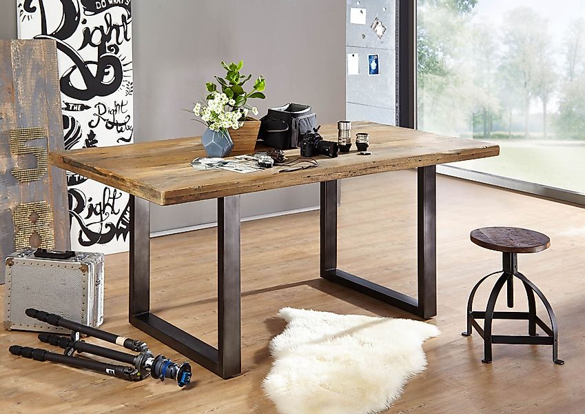 Massivmoebel24 Esstisch RAILWAY (Esstisch Mango 160x90x76 günstig online kaufen