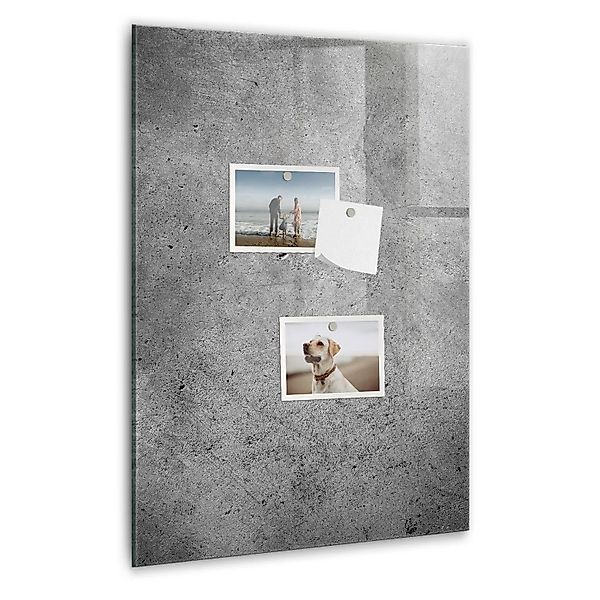 Tulup Magnetische Glastafel Beton 40x60 cm Magnettafel Mit Marker Beschreib günstig online kaufen