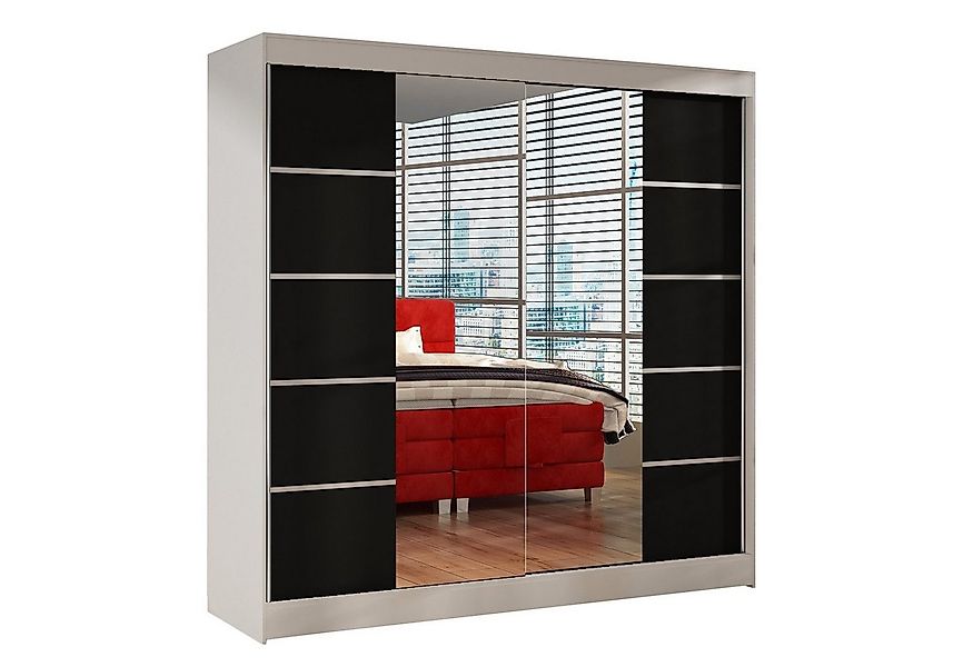 Sofnet Kleiderschrank Basti V (mit Spiegel, Schiebetüren und Kleiderstange) günstig online kaufen