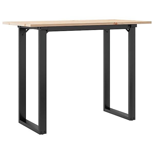 vidaXL Esstisch O-Gestell 100x50x75 cm Massivholz Kiefer und Gusseisen günstig online kaufen