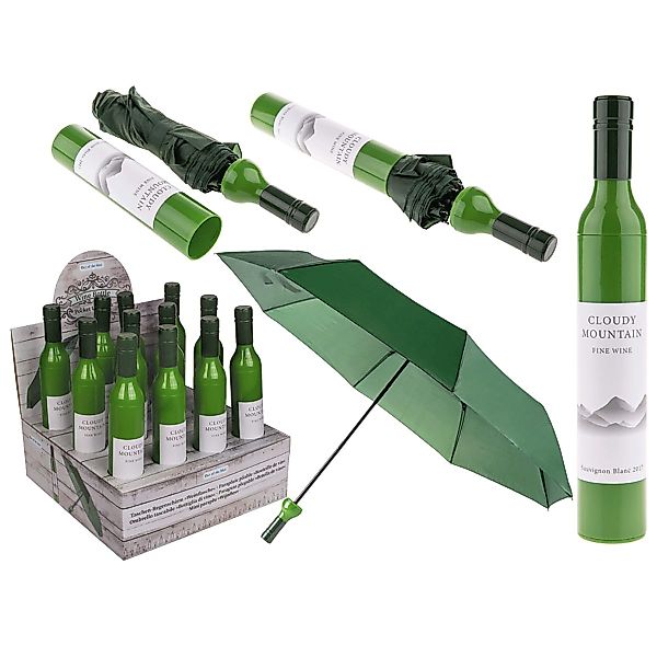 Stockregenschirm Regenschirm »Weißweinflasche«. günstig online kaufen