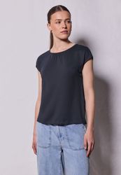 STREET ONE T-Shirt aus elastischem Materialmix günstig online kaufen