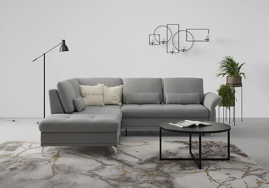 Home affaire Ecksofa "Palm Beach L-Form" Federkern, mit Sitztiefenverstellu günstig online kaufen