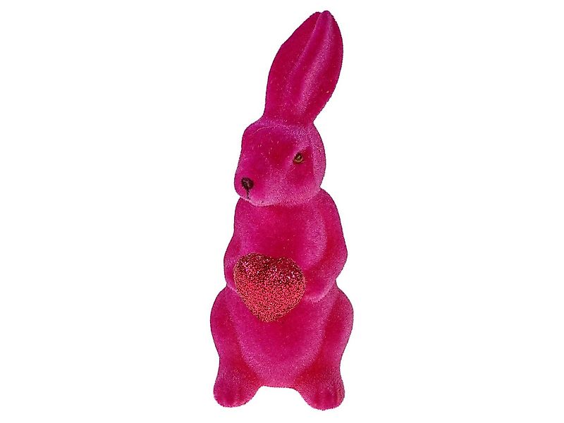 Werner Voß Dekofigur Hase mit Herz magenta 5,5x6x13 cm günstig online kaufen