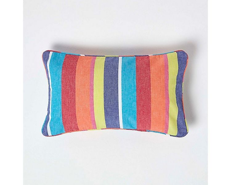 Homescapes Kissenhülle Bunt gestreifter Kissenbezug, 30 x 50 cm günstig online kaufen