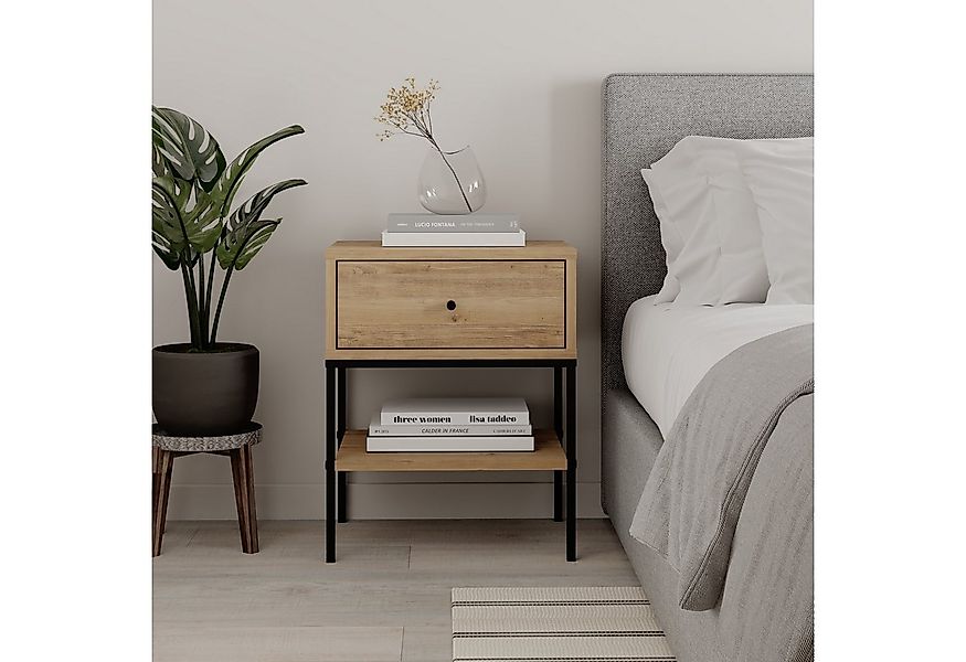 Decortie Nachttisch LISA (1 Nachttisch), Modern Nachttisch 35 x 56 x 45 cm günstig online kaufen