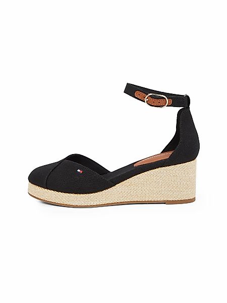 Tommy Hilfiger Keilsandalette "FLAG CLOSED TOE MID WEDGE ESPAD", Riemchensa günstig online kaufen