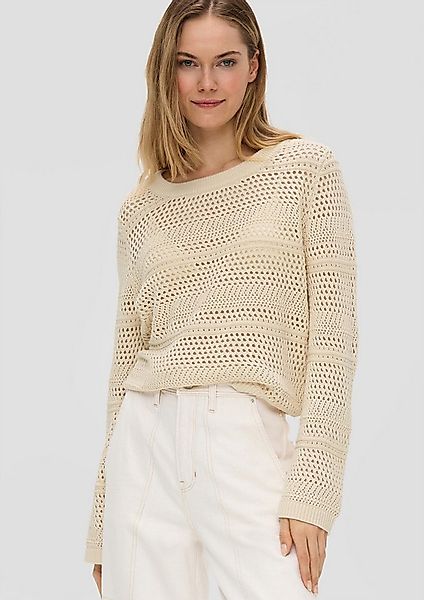s.Oliver Longpullover Strickpullover Pullover im Relaxed-Fit mit Ajour-Must günstig online kaufen