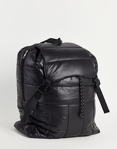 SVNX – Gesteppter Rucksack aus Nylon in Schwarz günstig online kaufen