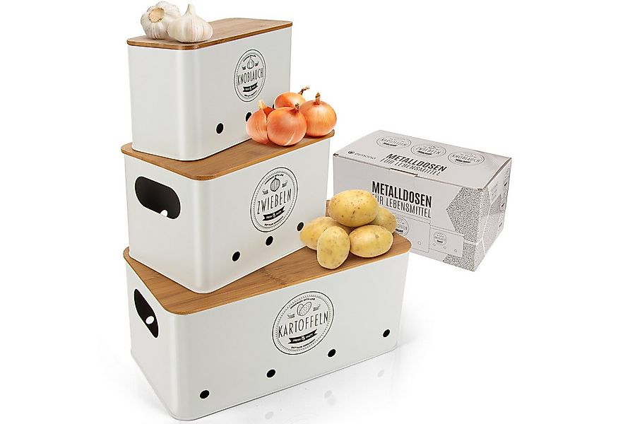 Dimono Aufbewahrungsbox Dimono 3er Vorratsbox Set–Gemüseaufbewahrung für Ka günstig online kaufen