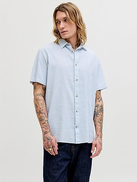 Jack & Jones Kurzarmhemd JJESUMMER LINEN BLEND SHIRT S/S SN Baumwolle mit L günstig online kaufen