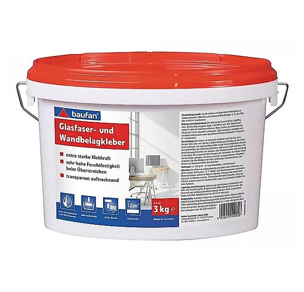baufan® Dispersionskleber Glasfaser- und Wandbelagskleber Spezialkleber Gla günstig online kaufen