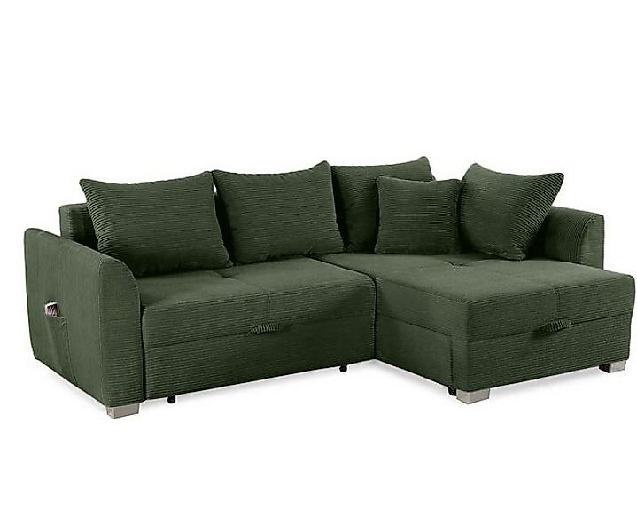 luma-home Ecksofa 15207, mit Bettkasten 236x160 cm, Bettfunktion, Ottomane günstig online kaufen