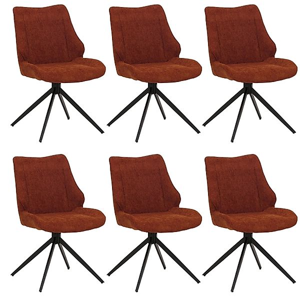 MCW Esszimmerstuhl O48 6er-Set Rotbraun günstig online kaufen