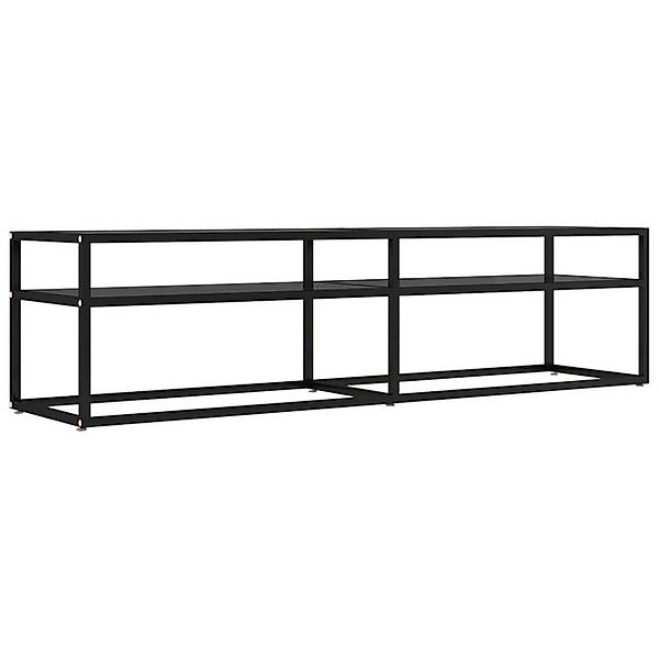vidaXL TV-Schrank TV-Board Schwarz 160x40x40,5 cm Hartglas günstig online kaufen